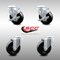 Service Caster 4 Inch SS Hard Rubber Wheel Swivel Bolt Hole Caster Set with 2 Brakes SCC SCC-SSBH20S414-HRS-2-TLB-2 - alternate 2